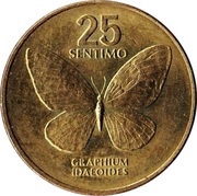 25 Sentimo Small type reverse image