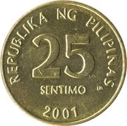 25 Sentimo Non-magnetic obverse image