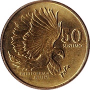50 Sentimo Small type reverse image