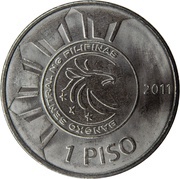 1 Piso José Rizal, Philippines, 2011 reverse image