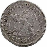 Escalin - Sede Vacante, Belgium, 1763 reverse image