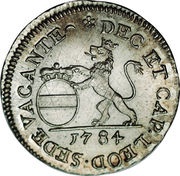 Escalin - Sede Vacante, Belgium, 1784 reverse image