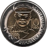 10 Piso Antonio Luna obverse image