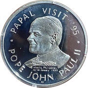 100 Piso Pope John Paul II, Philippines, 1994 reverse image
