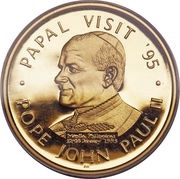 5000 Piso Pope John Paul II, Philippines, 1994 reverse image