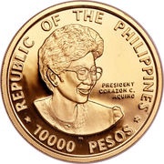 10 000 Pesos Democracy obverse image