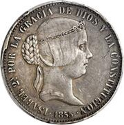 5 Pesetas - Isabella II Pattern obverse image