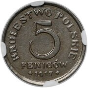5 Fenigów Trial Strike or mule reverse image