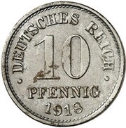 10 Fenigów Pattern reverse image