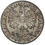 50 Groszy Nickel plated Iron; German Occupation WW II obverse image