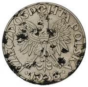 50 Groszy Iron; Trial Strike 50 far from leaves eagle 2nd type; German Occupation WWII obverse image