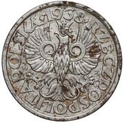 50 Groszy Iron; Trial Strike 50 far from leaves German Occupation WW II obverse image