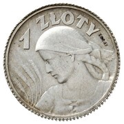 1 Zloty Women and Ears; Trial Strike reverse image