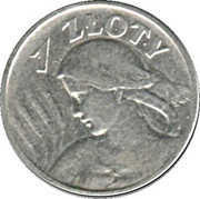 1 Zloty Woman and Ears reverse image