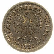 1 Zloty Ears; Trial Strike T obverse image