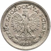 1 Zloty oak leaves; Trial Strike without próba Ni obverse image