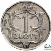 1 Zloty Trial Strike Al próba 9 o'clock reverse image