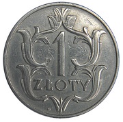 1 Zloty, Poland, 1929 reverse image