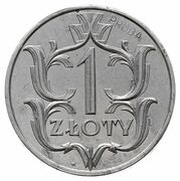 1 Zloty Trial Strike Al próba 1 o'clock reverse image
