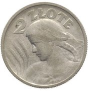 2 Zlotys Woman and Ears reverse image