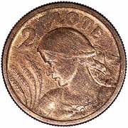 2 Zlotys Woman and Ears; Trial Strike T reverse image