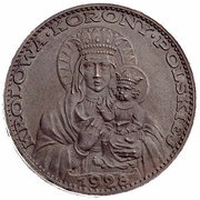 2 Zlotys Black Madonna of Częstochowa; Private Issue B, Poland, 1928 reverse image