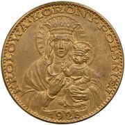 2 Zlotys Black Madonna of Częstochowa; Private Issue M reverse image
