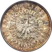2 Zlotys Józef Piłsudski obverse image