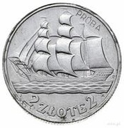 2 Zlotys Gdynia Seaport; Trial Strike Al reverse image