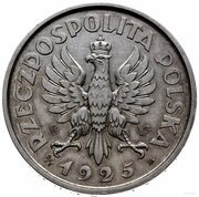 5 Zlotys March Constitution Trial Strike Ag 100 Beads SW WG on obverse obverse image