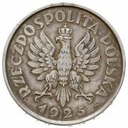 5 Zlotys March Constitution Trial Strike Ag 100 Beads obverse image