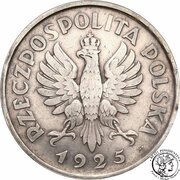 5 Zlotys March Constitution Trial Strike Ag 81 Beads obverse image