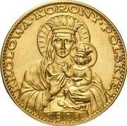 5 Zlotys Black Madonna of Częstochowa; Private Issue Re-strike reverse image