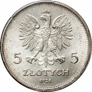 5 Zlotys Nike obverse image