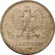 5 Zlotys November Uprising; Trial Strike obverse image
