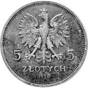 5 Zlotys November Uprising obverse image