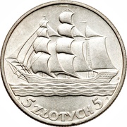 5 Zlotys Gdynia Seaport reverse image