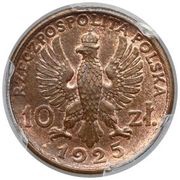 10 Zlotys Villagers heads; Trial Strike B obverse image