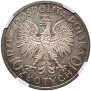 10 Zlotys Jan III Sobieski; Trial Strike obverse image