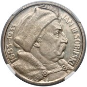 10 Zlotys Jan III Sobieski; Trial Strike, Poland, 1933 reverse image