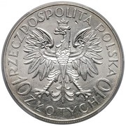 10 Zlotys Romuald Traugutt; Trial Strike with próba obverse image