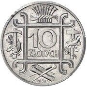 10 Zlotys Buckle; Trial Strike Al reverse image