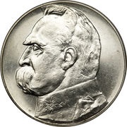 10 Zlotys Józef Piłsudski, Poland, 1934-1939 reverse image