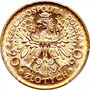 20 Zlotys Boleslaus I the Brave obverse image