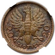 20 Zlotys Polonia; Trial Strike B obverse image