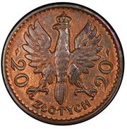 20 Zlotys Polonia; Trial Strike Cu obverse image