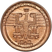 100 Zlotys Mikołaj Kopernik; Trial Strike obverse image