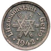 10 Pfennig Lodz Ghetto 1st emission obverse image