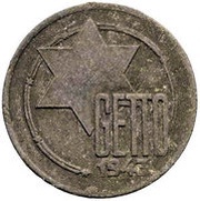 5 Mark Jewish Ghetto Coinage Al-Mg obverse image