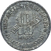 10 Mark Jewish Ghetto Coinage Al reverse image